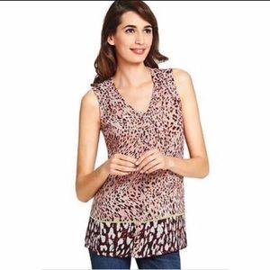 CAbi Sleeveless printed blouse